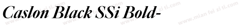 Caslon Black SSi Bold字体转换